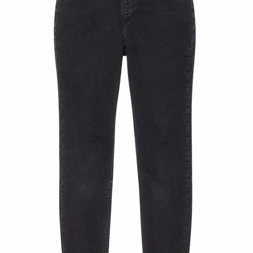 River Island Girls Grey Cotton Skinny Jeans Size 11 Years L25 in Regular Zip - Pockets, Adjustable waist