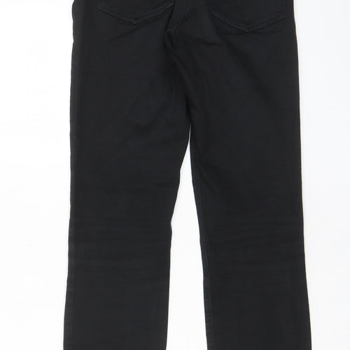 Marks and Spencer Womens Black Cotton Skinny Jeans Size 8 L29 in Regular Zip - Pockets