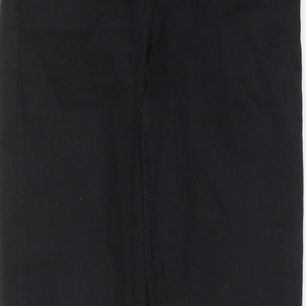 Marks and Spencer Womens Black Cotton Skinny Jeans Size 8 L29 in Regular Zip - Pockets