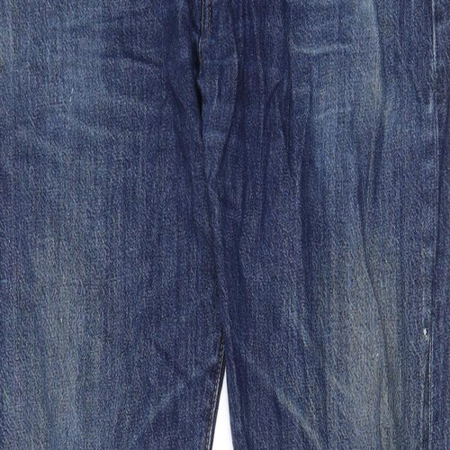 Levi's Mens Blue Cotton Straight Jeans Size 36 in L34 in Regular Zip - Pockets, Logo