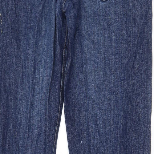 Levi's Mens Blue Cotton Straight Jeans Size 36 in L34 in Regular Zip - Pockets, Logo