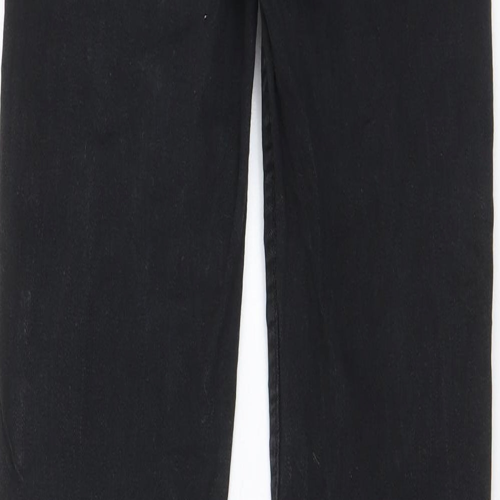 New Look Womens Black Cotton Skinny Jeans Size 30 in L34 in Regular Zip - Long Leg, Pockets