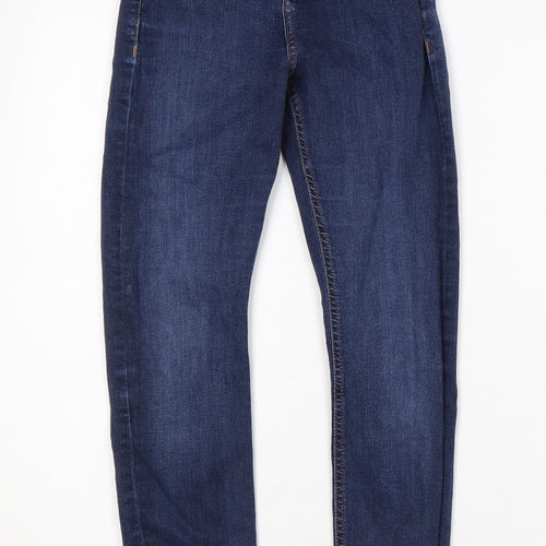 Topshop Womens Blue Cotton Skinny Jeans Size 25 in L24 in Regular Zip