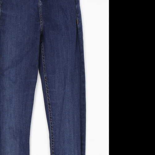 Topshop Womens Blue Cotton Skinny Jeans Size 25 in L24 in Regular Zip