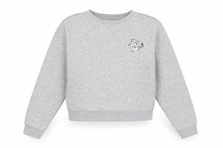 Pull&Bear Womens Grey Polyester Pullover Sweatshirt Size XS Pullover