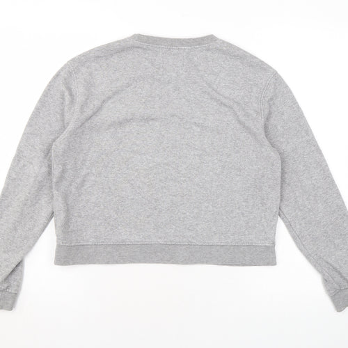 Pull&Bear Womens Grey Polyester Pullover Sweatshirt Size XS Pullover