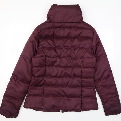 Harry Hall Womens Purple Puffer Jacket Coat Size L Zip