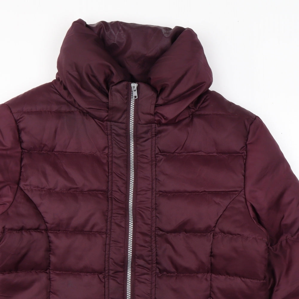 Harry Hall Womens Purple Puffer Jacket Coat Size L Zip