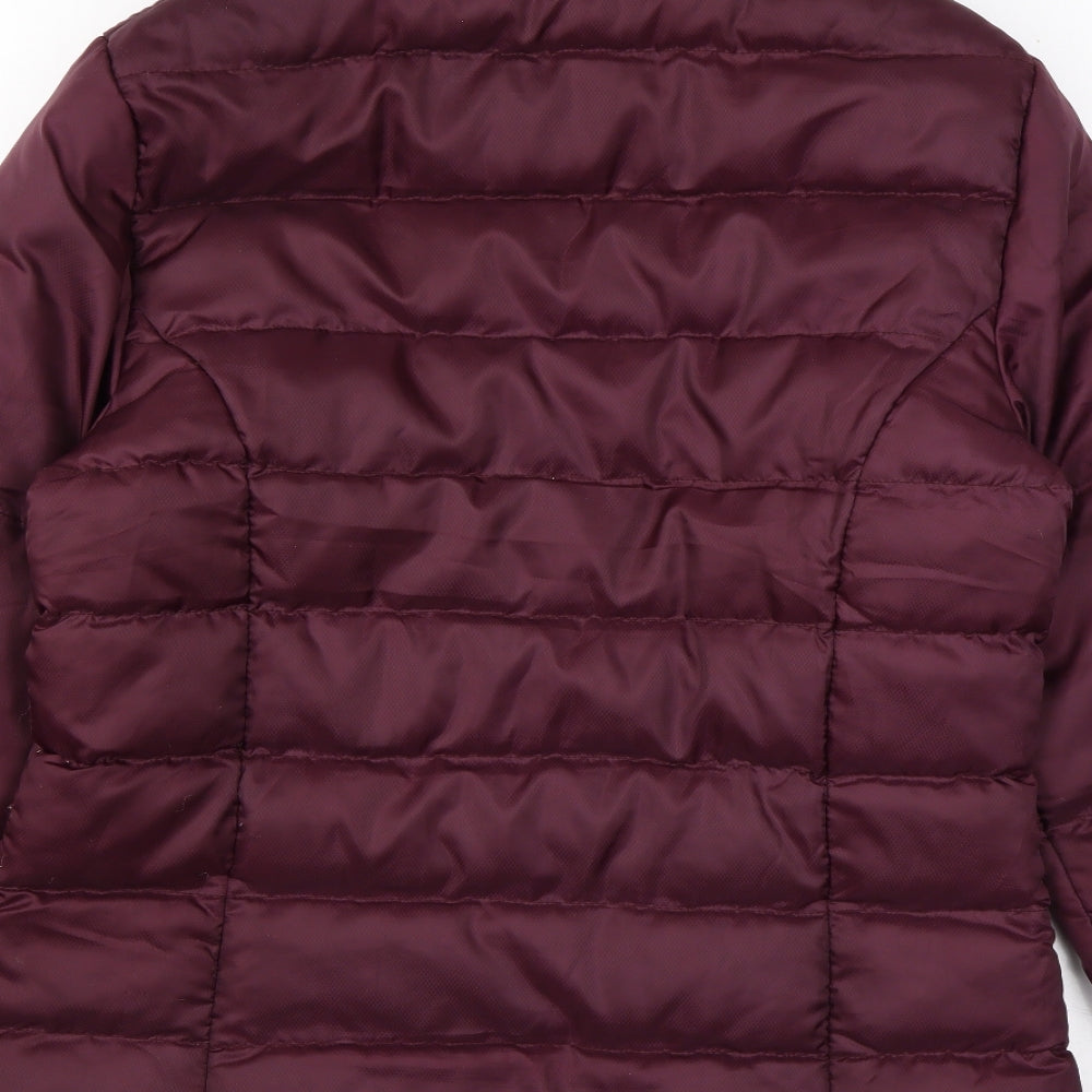 Harry Hall Womens Purple Puffer Jacket Coat Size L Zip