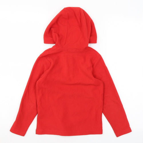 Mountain Warehouse Boys Red Polyester Pullover Hoodie Size 5-6 Years Zip