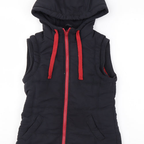 New Look Womens Blue Gilet Coat Size 8 Zip