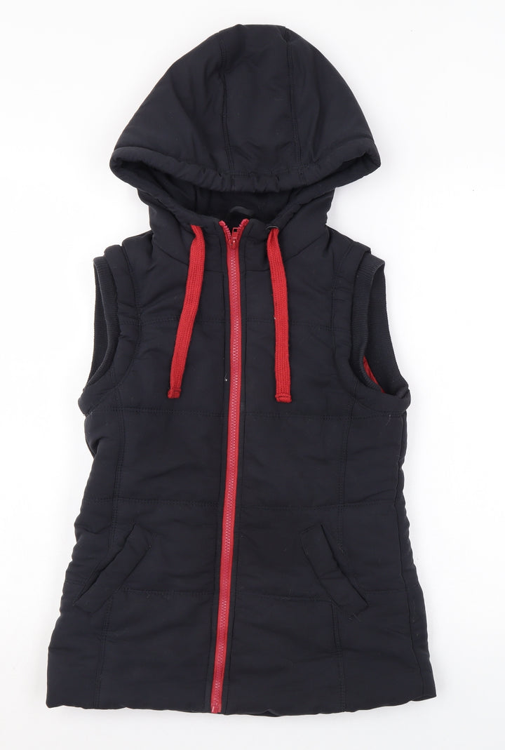 New Look Womens Blue Gilet Coat Size 8 Zip
