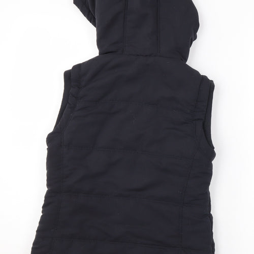 New Look Womens Blue Gilet Coat Size 8 Zip