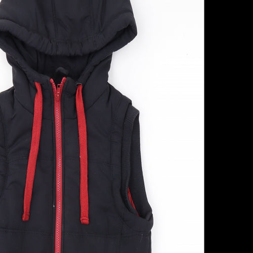 New Look Womens Blue Gilet Coat Size 8 Zip
