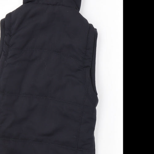 New Look Womens Blue Gilet Coat Size 8 Zip