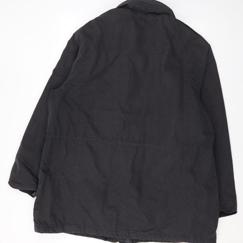 Marks and Spencer Mens Grey Rain Coat Coat Size XL Zip