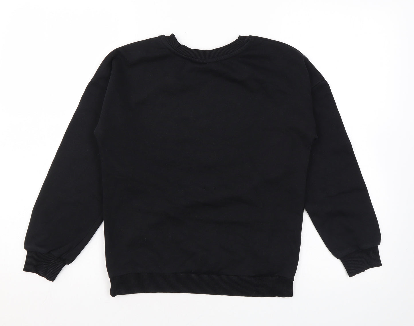 Harry Potter Girls Black Cotton Pullover Sweatshirt Size 9-10 Years Pullover - Loho