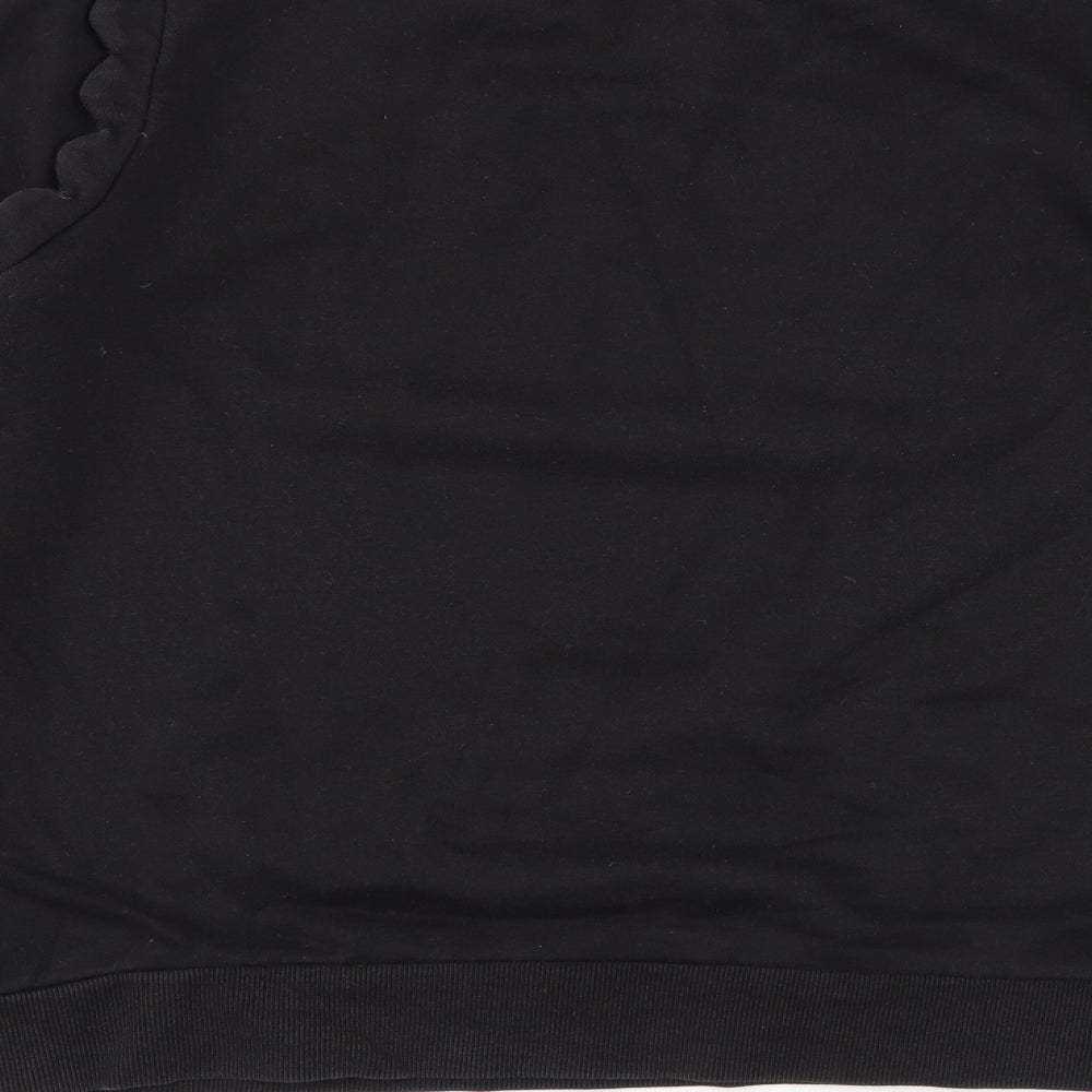 Oliver Bonas Womens Black Cotton Pullover Sweatshirt Size 14 Pullover