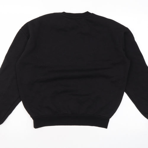Disney Womens Black Cotton Pullover Sweatshirt Size 2XS Pullover - Logo