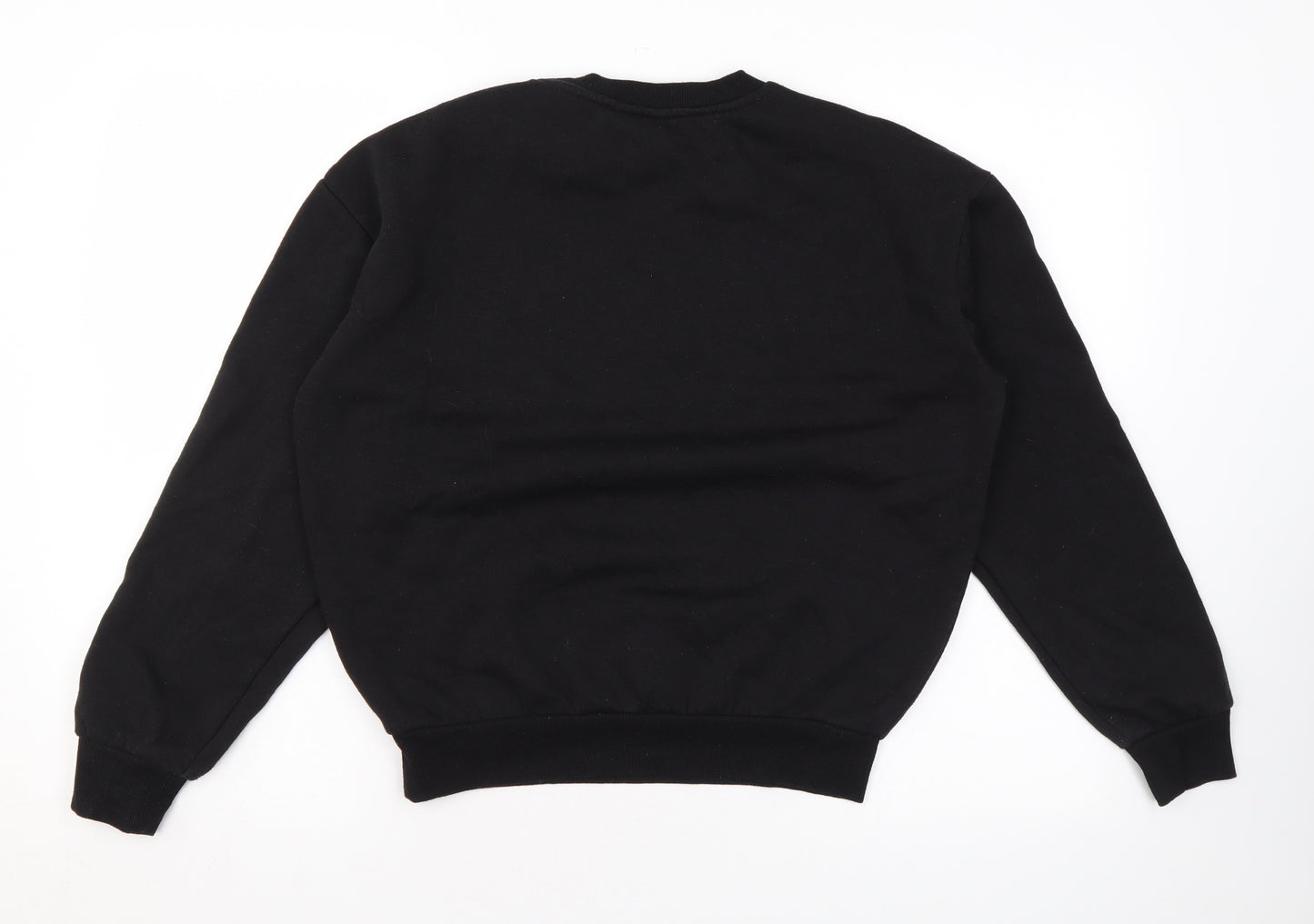 Disney Womens Black Cotton Pullover Sweatshirt Size 2XS Pullover - Logo