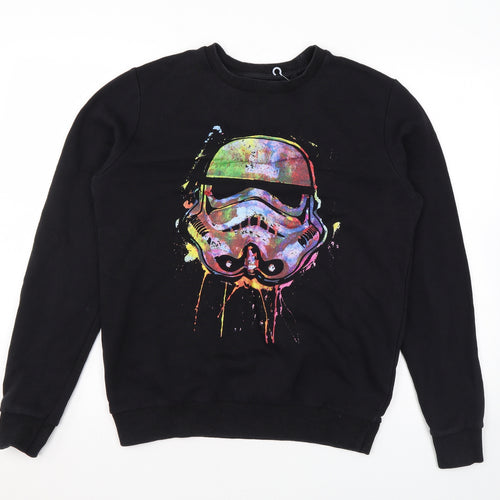 Star Wars Mens Black Cotton Pullover Sweatshirt Size M - Stormtrooper