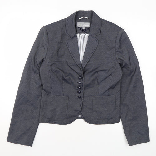 Marks and Spencer Womens Grey Jacket Blazer Size 12 Button