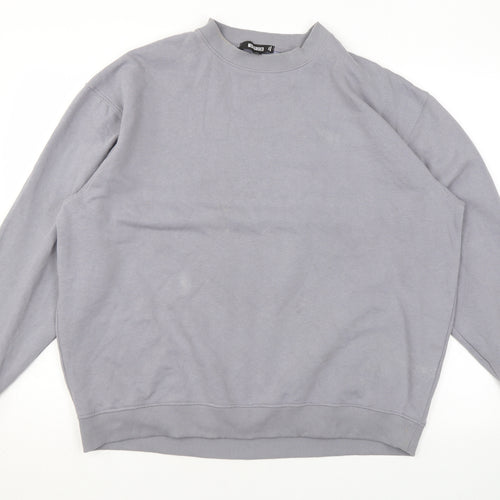 Missguided Womens Grey Cotton Pullover Sweatshirt Size M Pullover