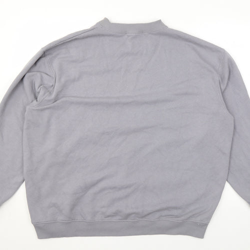 Missguided Womens Grey Cotton Pullover Sweatshirt Size M Pullover