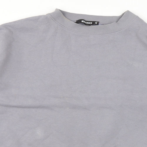 Missguided Womens Grey Cotton Pullover Sweatshirt Size M Pullover