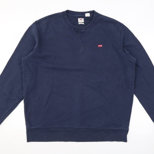 Levi's Mens Blue Cotton Pullover Sweatshirt Size L