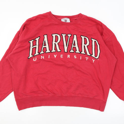 Harvard Womens Pink Cotton Pullover Sweatshirt Size 20 Pullover