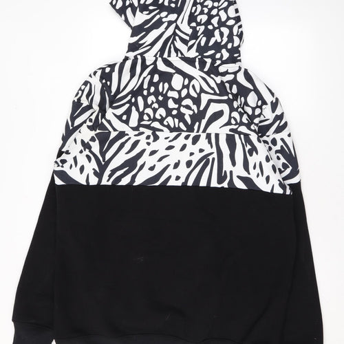 Hype Womens Black Animal Print Cotton Pullover Hoodie Size 20 Pullover