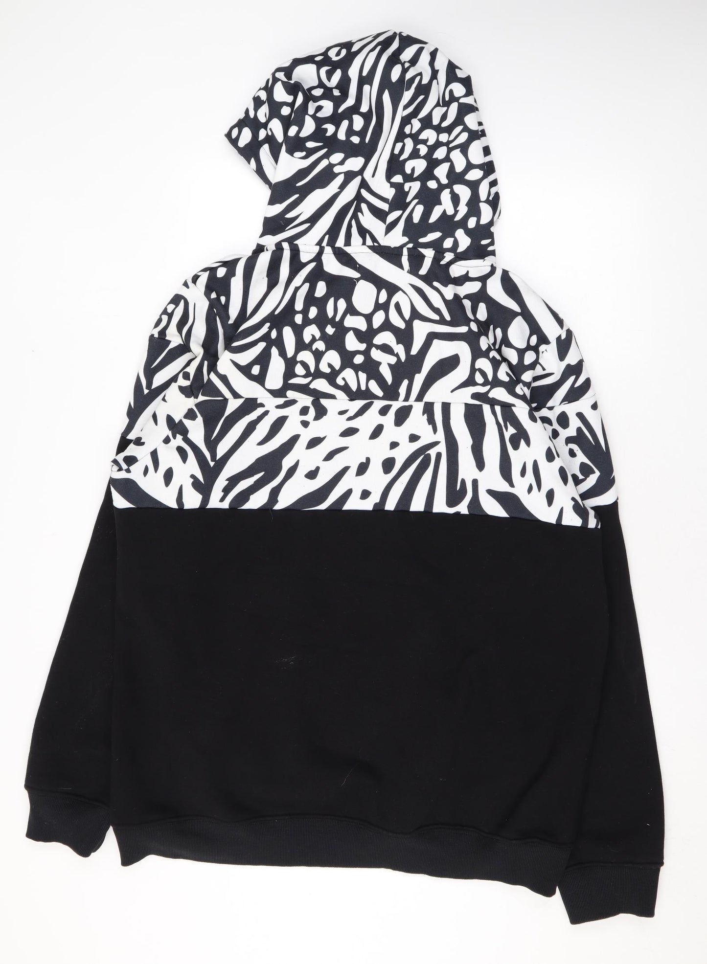 Hype Womens Black Animal Print Cotton Pullover Hoodie Size 20 Pullover
