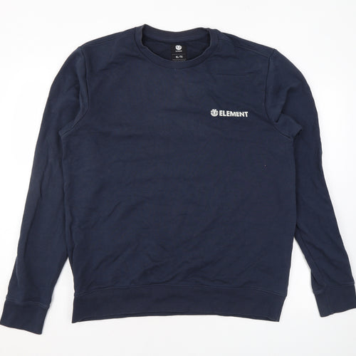 Element Mens Blue Cotton Pullover Sweatshirt Size XL