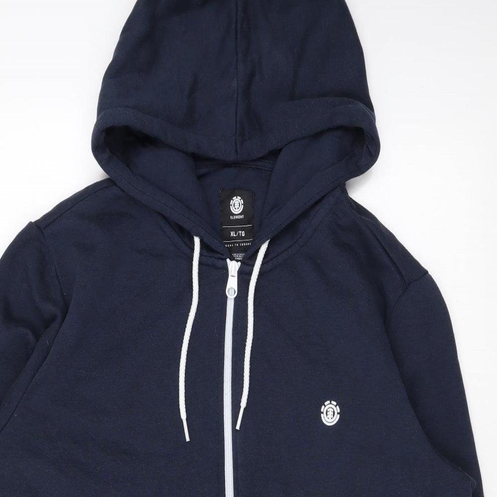 Element Mens Blue Cotton Full Zip Hoodie Size XL