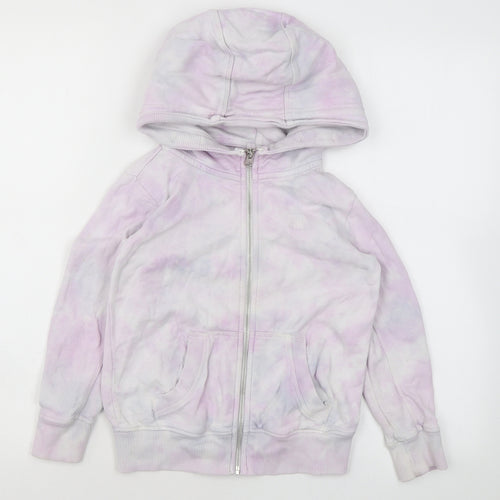 NEXT Girls Pink Cotton Full Zip Hoodie Size 6 Years Zip