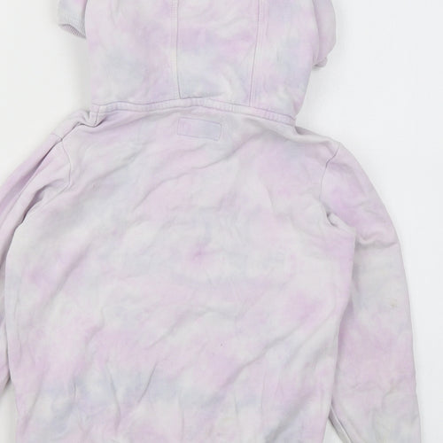 NEXT Girls Pink Cotton Full Zip Hoodie Size 6 Years Zip