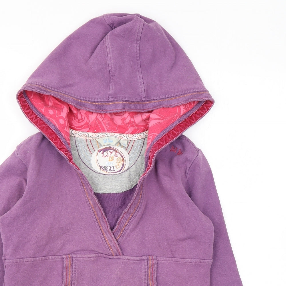 Fat Face Girls Purple Cotton Pullover Hoodie Size 10-11 Years Pullover