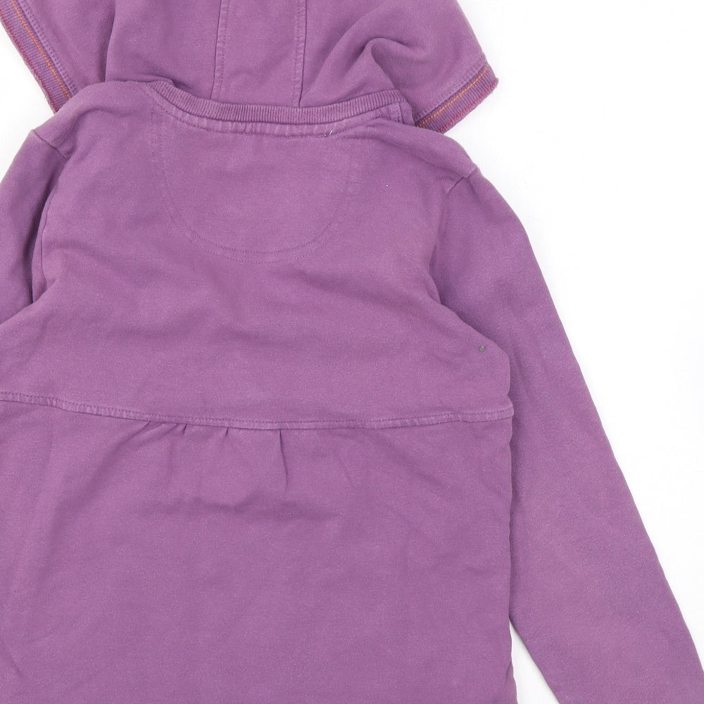 Fat Face Girls Purple Cotton Pullover Hoodie Size 10-11 Years Pullover