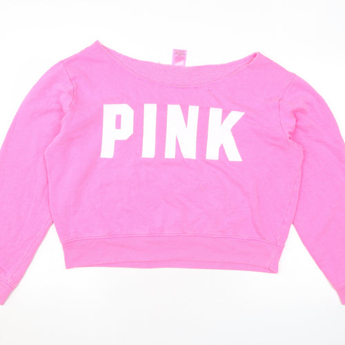 PINK Womens Pink Polyester Pullover Sweatshirt Size XL Pullover