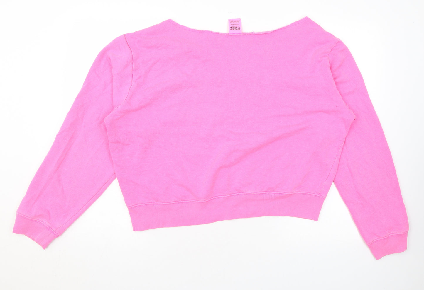 PINK Womens Pink Polyester Pullover Sweatshirt Size XL Pullover