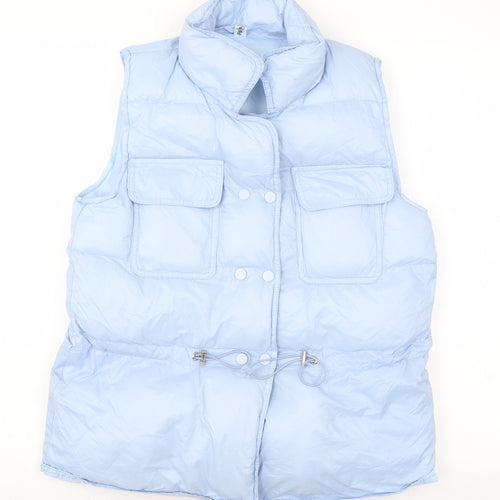 Flammode Womens Blue Gilet Coat Size S Snap