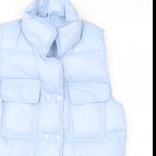 Flammode Womens Blue Gilet Coat Size S Snap