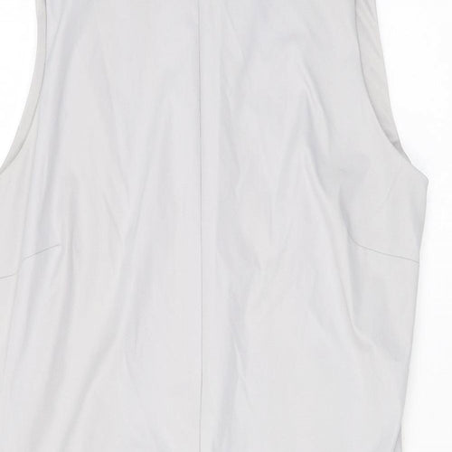 Zara Womens Grey Polyester Mini Size L Mock Neck Zip