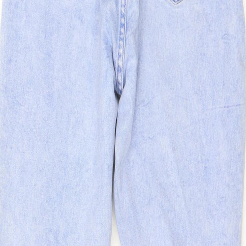 F&F Womens Blue Cotton Skinny Jeans Size 12 L26 in Regular Zip