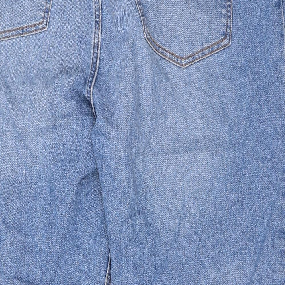 Denim & Co. Womens Blue Polyester Mom Jeans Size 18 L26 in Regular Zip