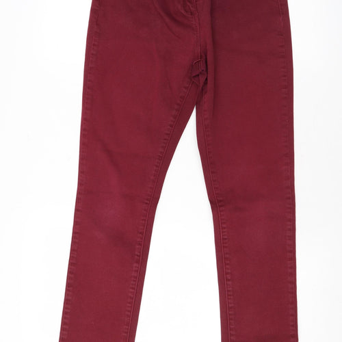 Roman Womens Red Cotton Skinny Jeans Size 10 L28 in Regular Zip
