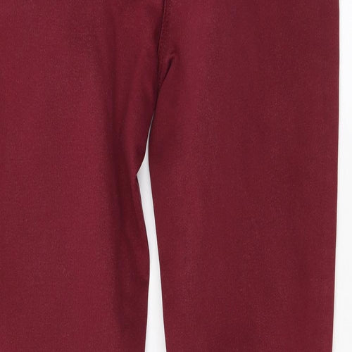 Roman Womens Red Cotton Skinny Jeans Size 10 L28 in Regular Zip