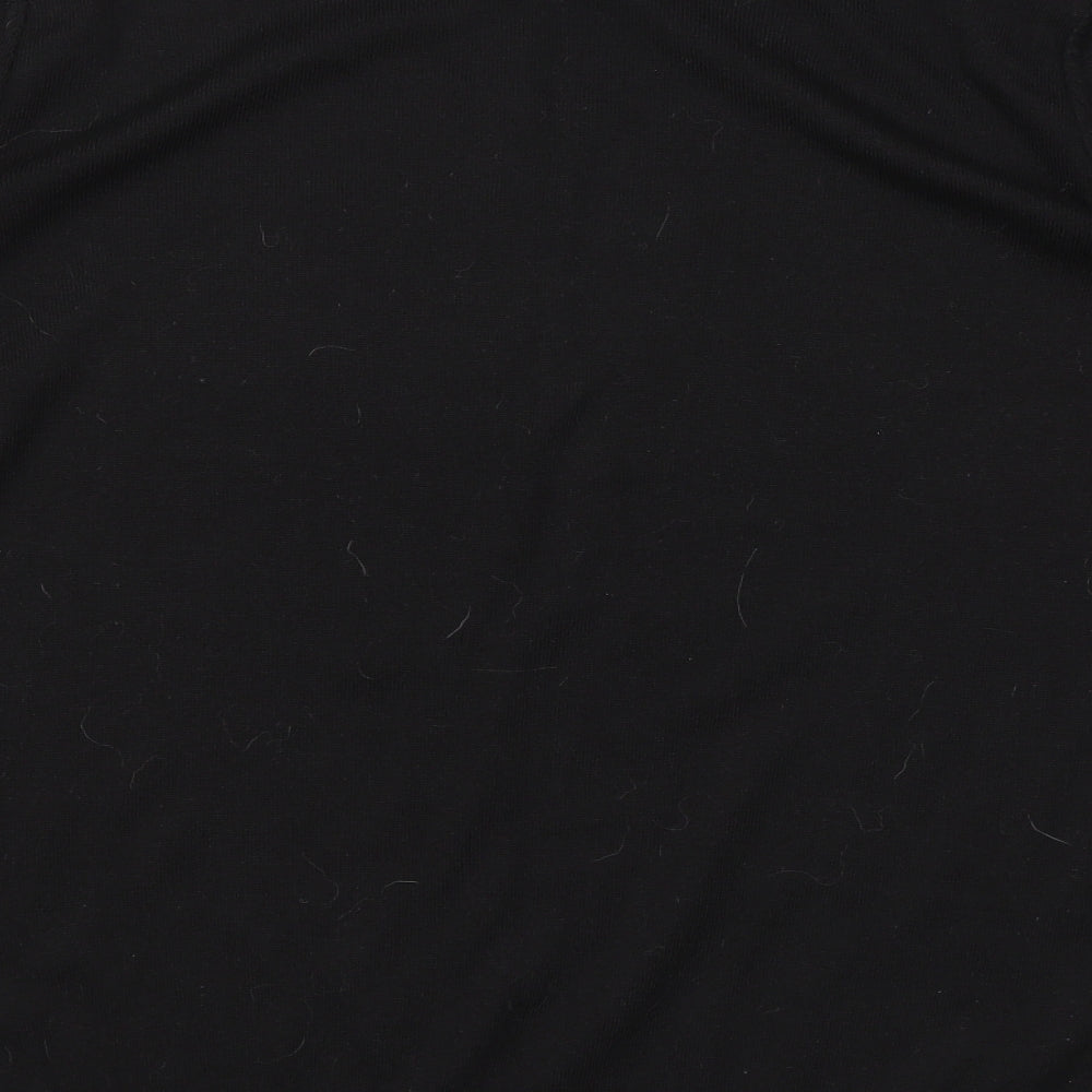 BHS Womens Black Round Neck Geometric Polyester Pullover Jumper Size 14 - Sparkle