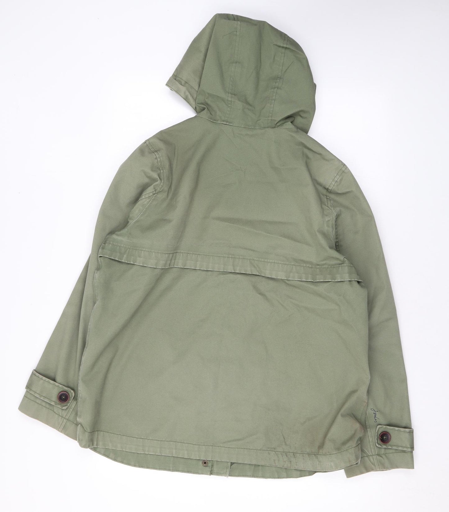 Joules Womens Green Rain Coat Coat Size 16 Zip
